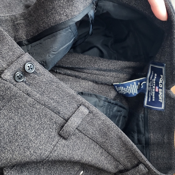 POLO SPORT SPORTSWOMAN x VINTAGE Ralph Lauren Wool blend trousers buckle back 10 - Picture 5 of 10